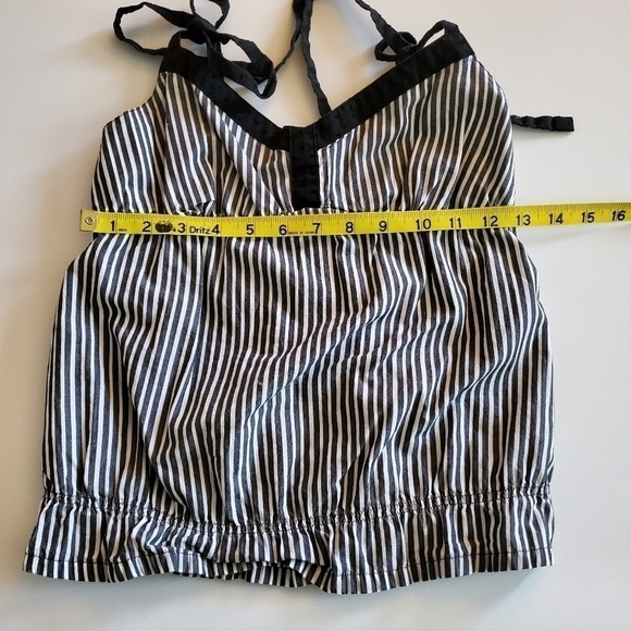 1090 * Volcom Vertical Stripe Tank Black White Size S - Picture 7 of 8